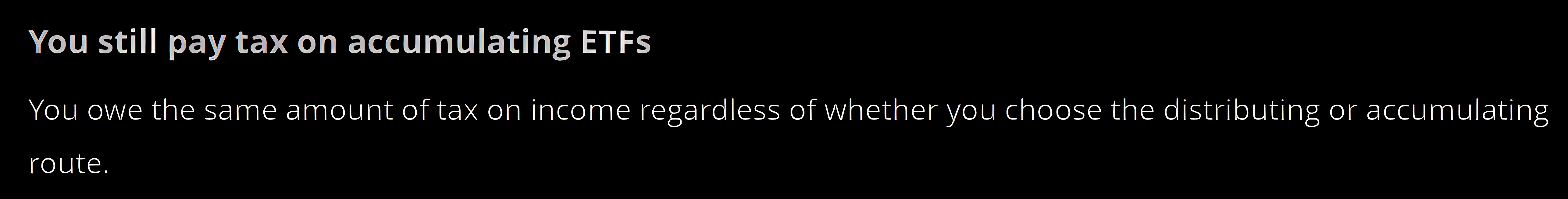 ETF Accumulating Taxation Tax⁩
