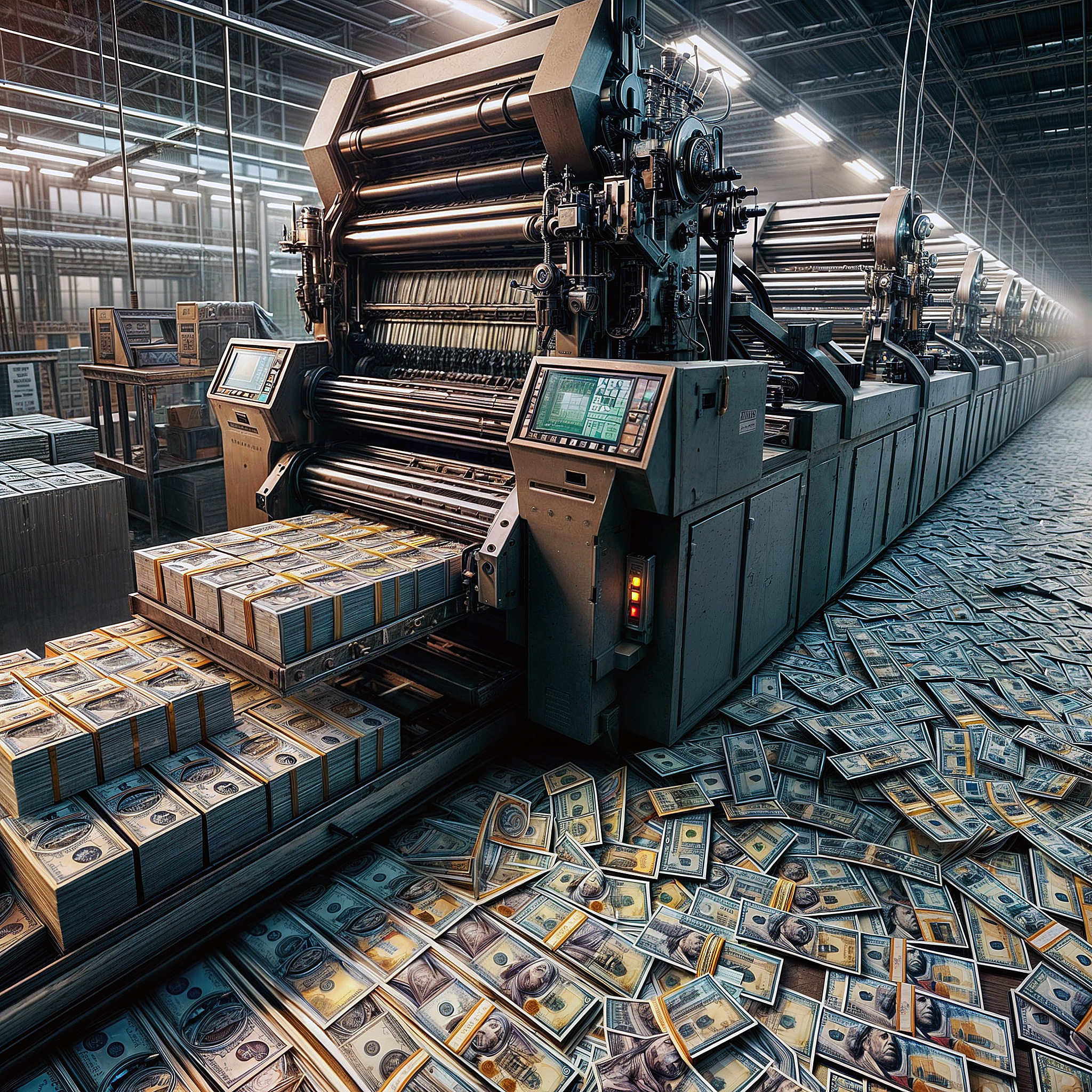 インフレによる紙幣の印刷⁩ small